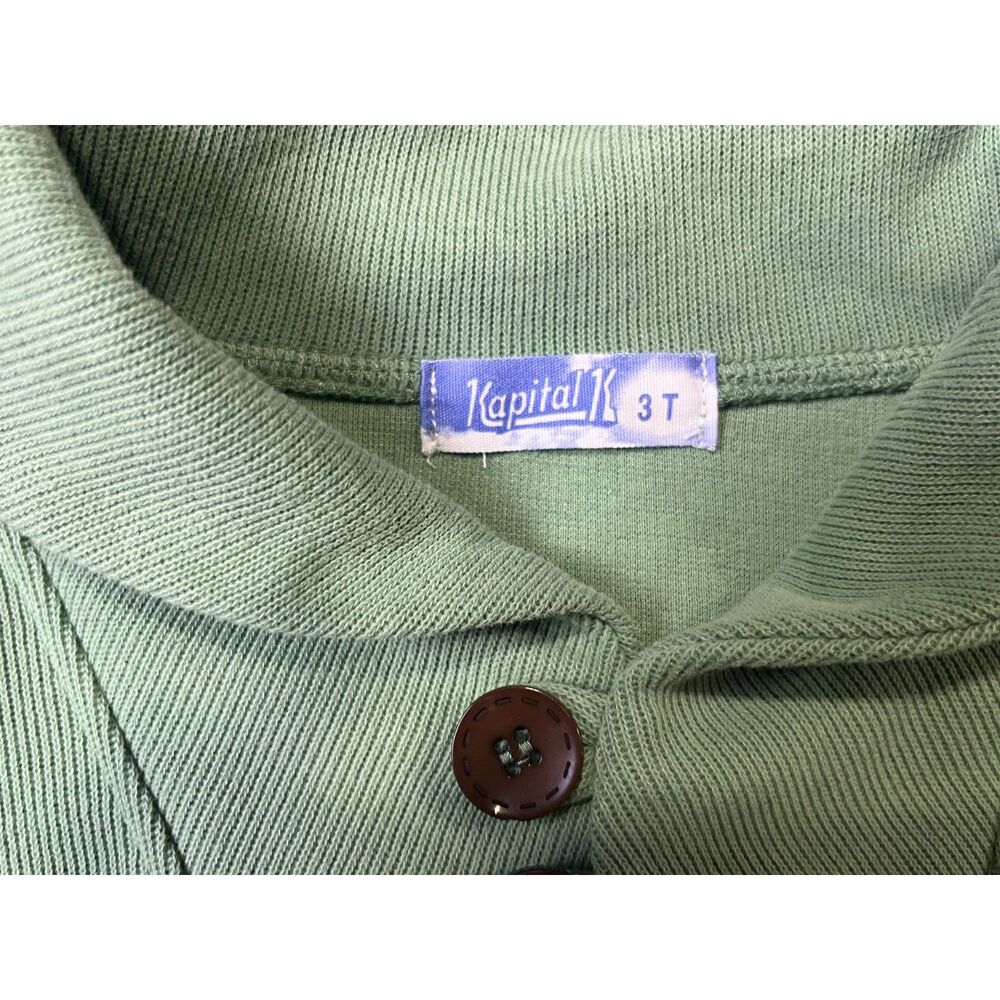 Kapital K 3T green and tan pullover sweater